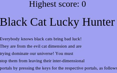 Black Cat Lucky Hunter